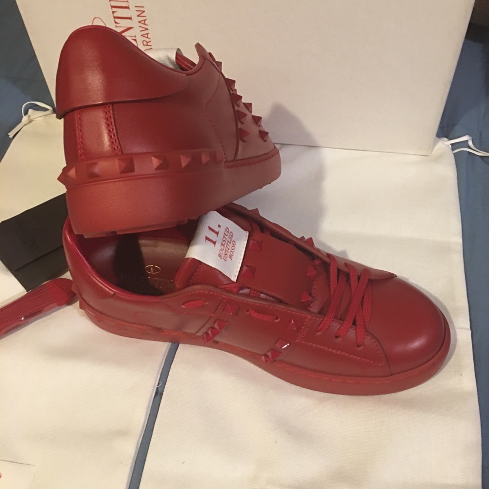 VALENTINO GARAVINI ROCKSTUD UNTITLED ROSSO SNEAKER - Picture 12 of 14